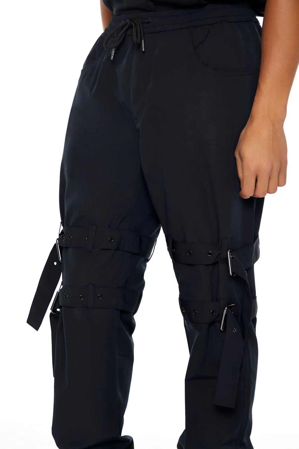 Buckled Drawstring Joggers - Image 5