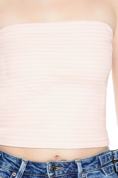 Striped Tube Crop Top - Image 3