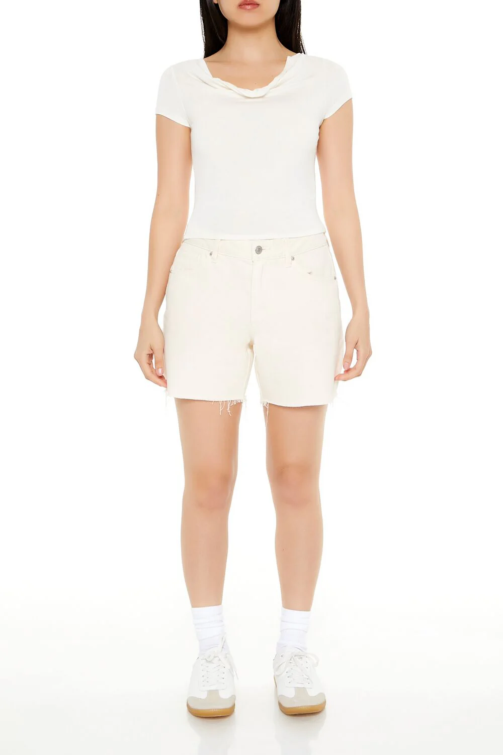 Cowl Cropped Tee - Image 2