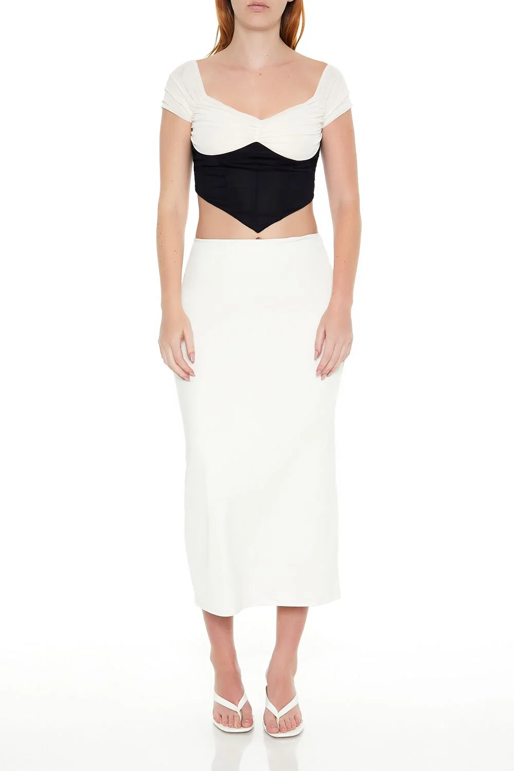 Colorblock Mesh Crop Top - Image 2