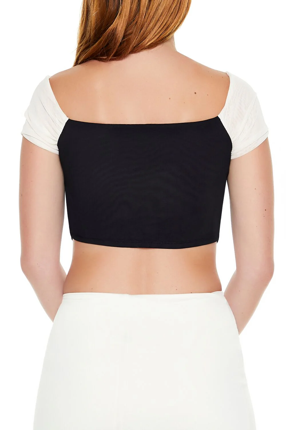 Colorblock Mesh Crop Top - Image 5
