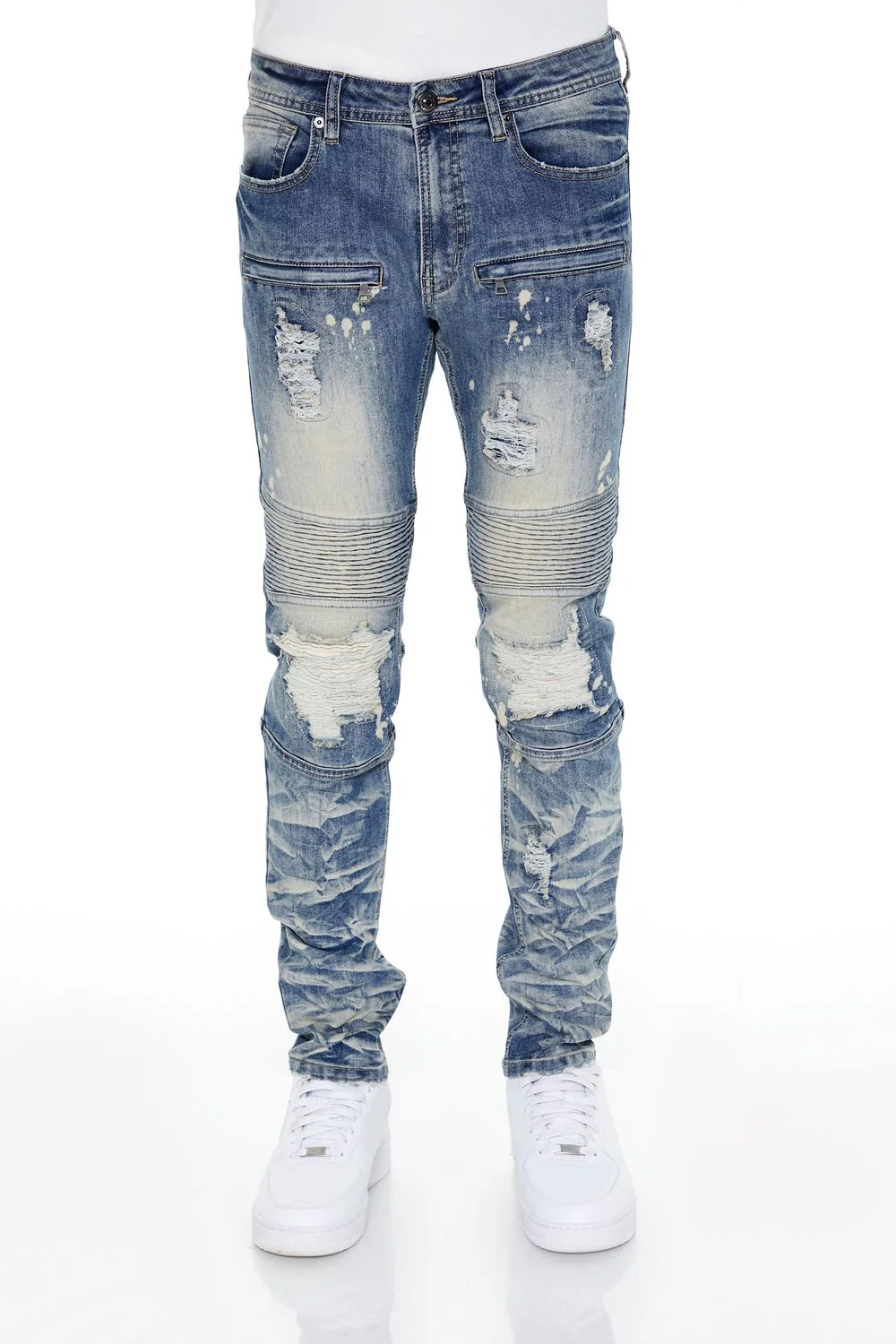Destroyed Moto Skinny Jeans - Image 2