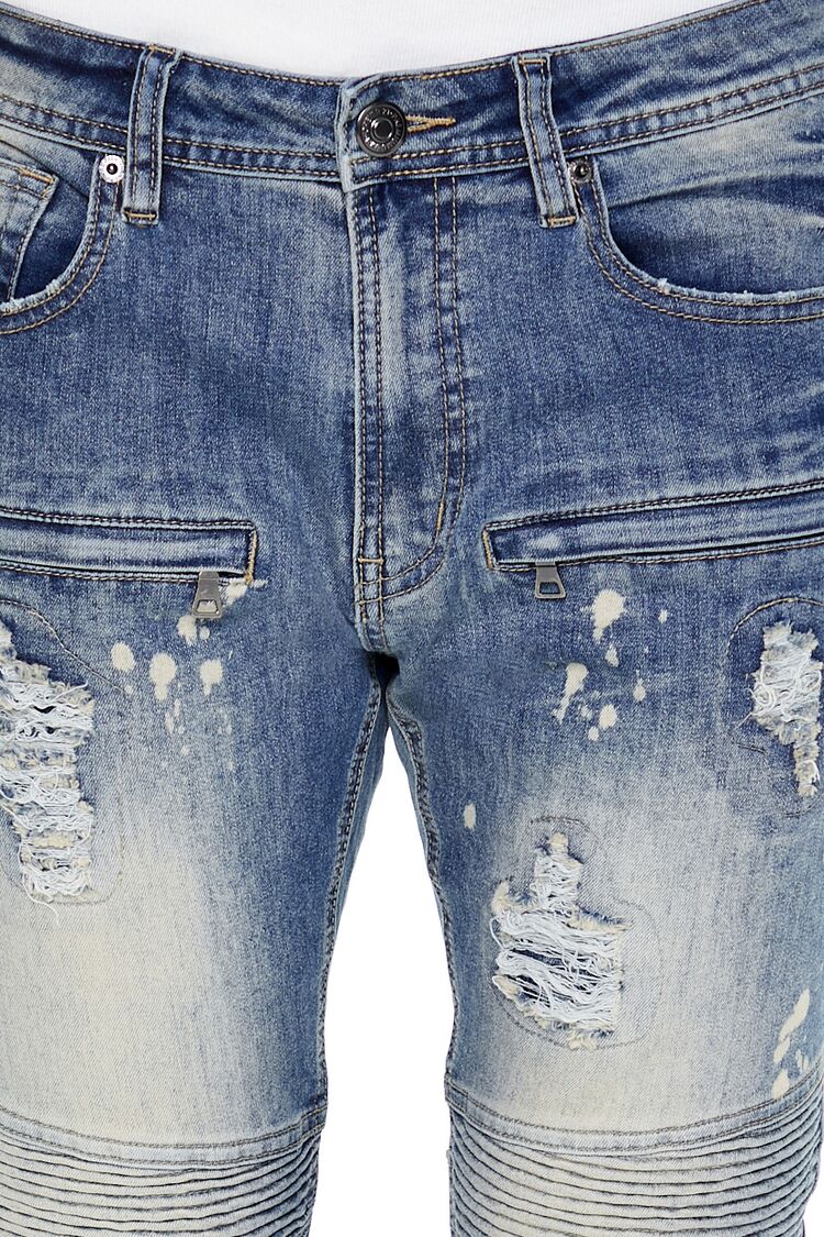 Destroyed Moto Skinny Jeans - Image 5