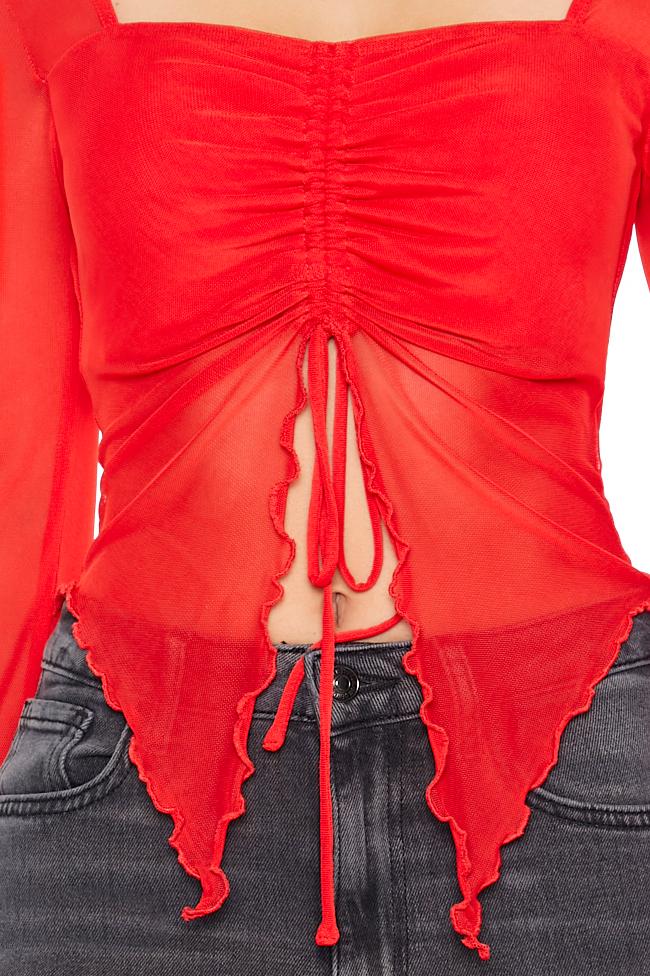 Sheer Split-Hem Top - Image 10