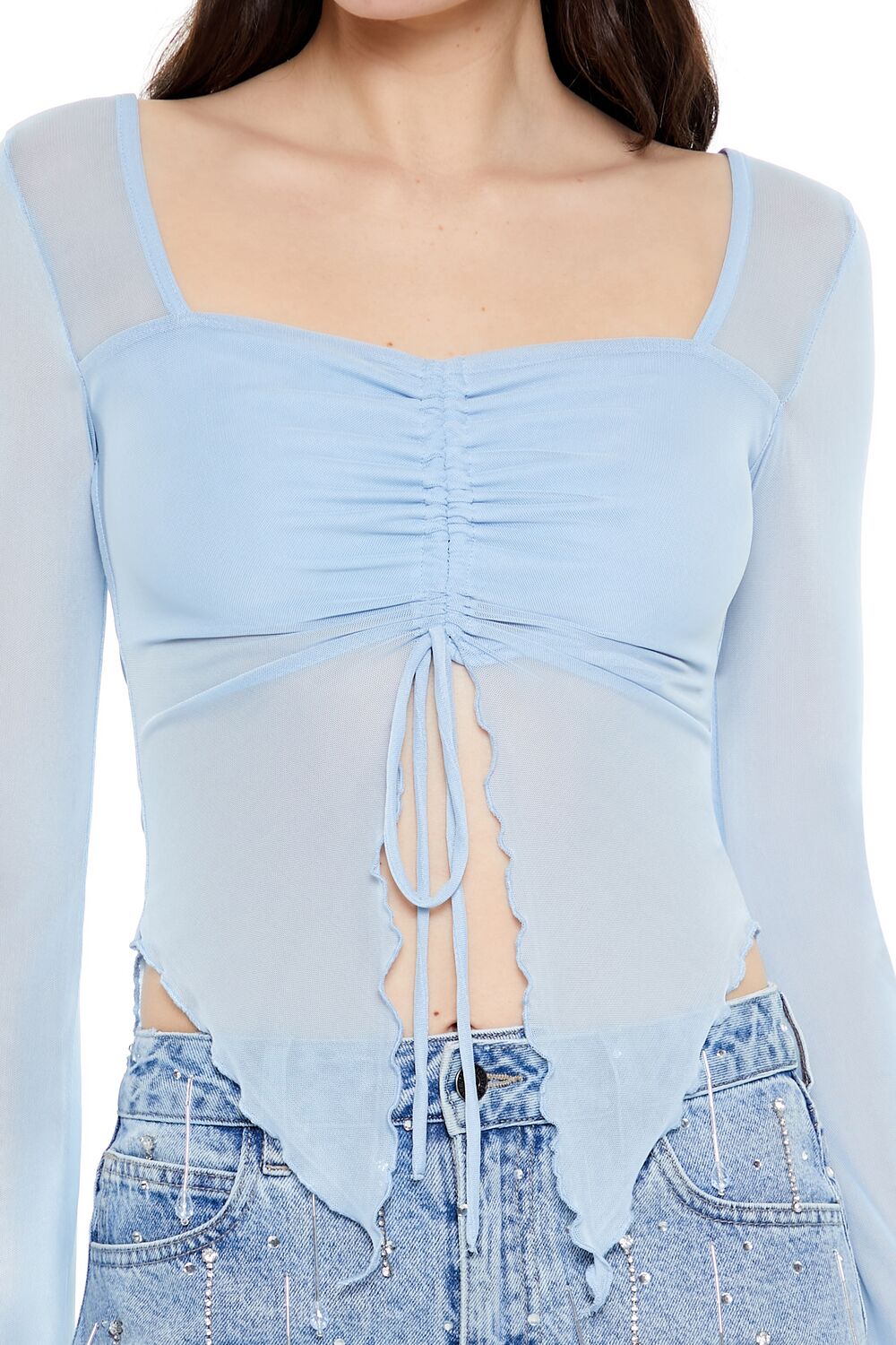 Sheer Split-Hem Top - Image 13