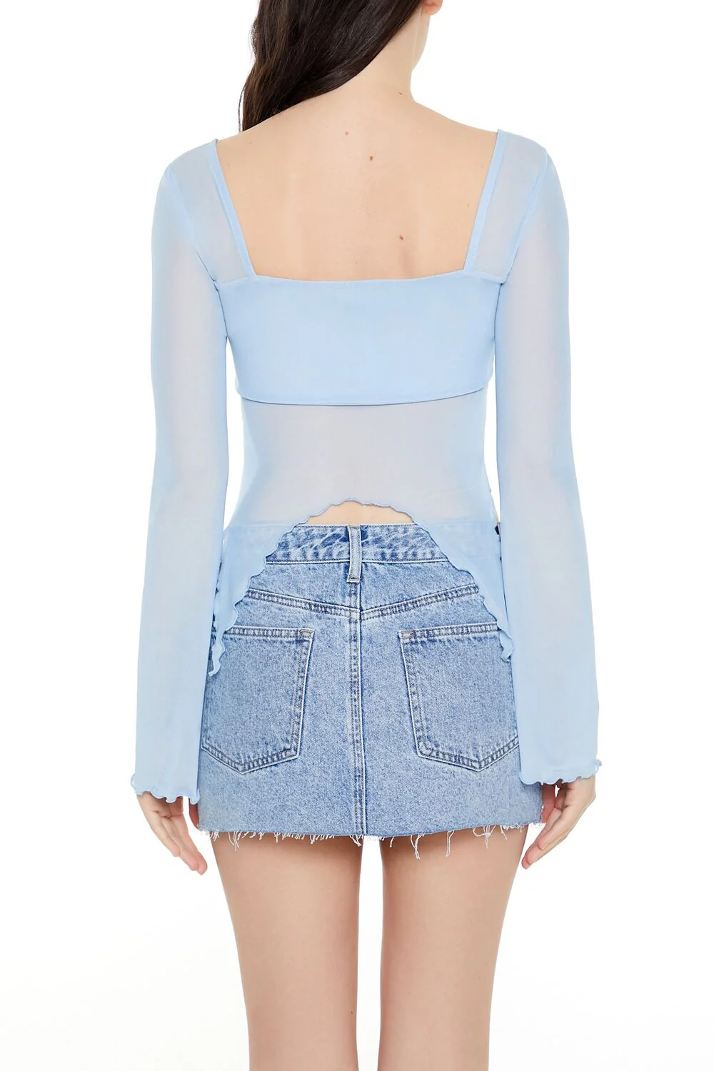 Sheer Split-Hem Top - Image 15