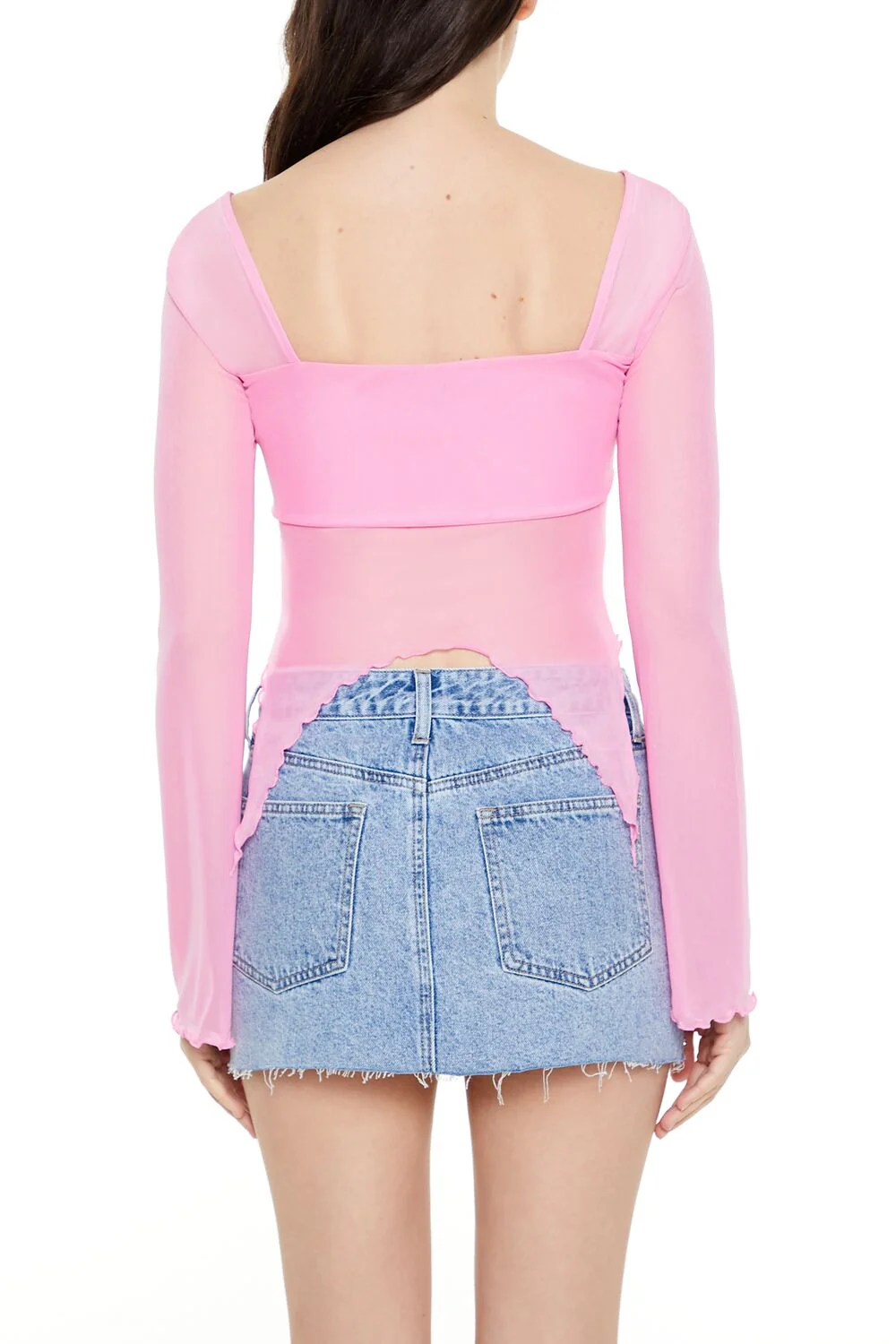 Sheer Split-Hem Top - Image 20