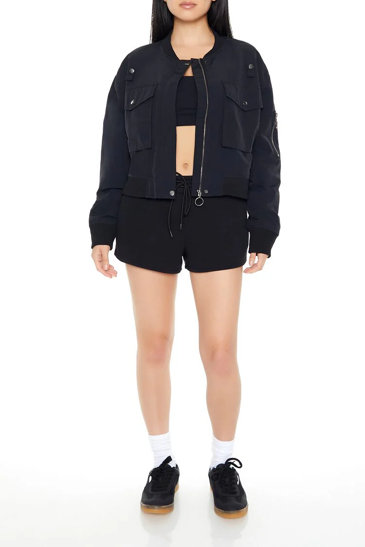 Zip-Up Cargo Bomber Jacket - Image 4