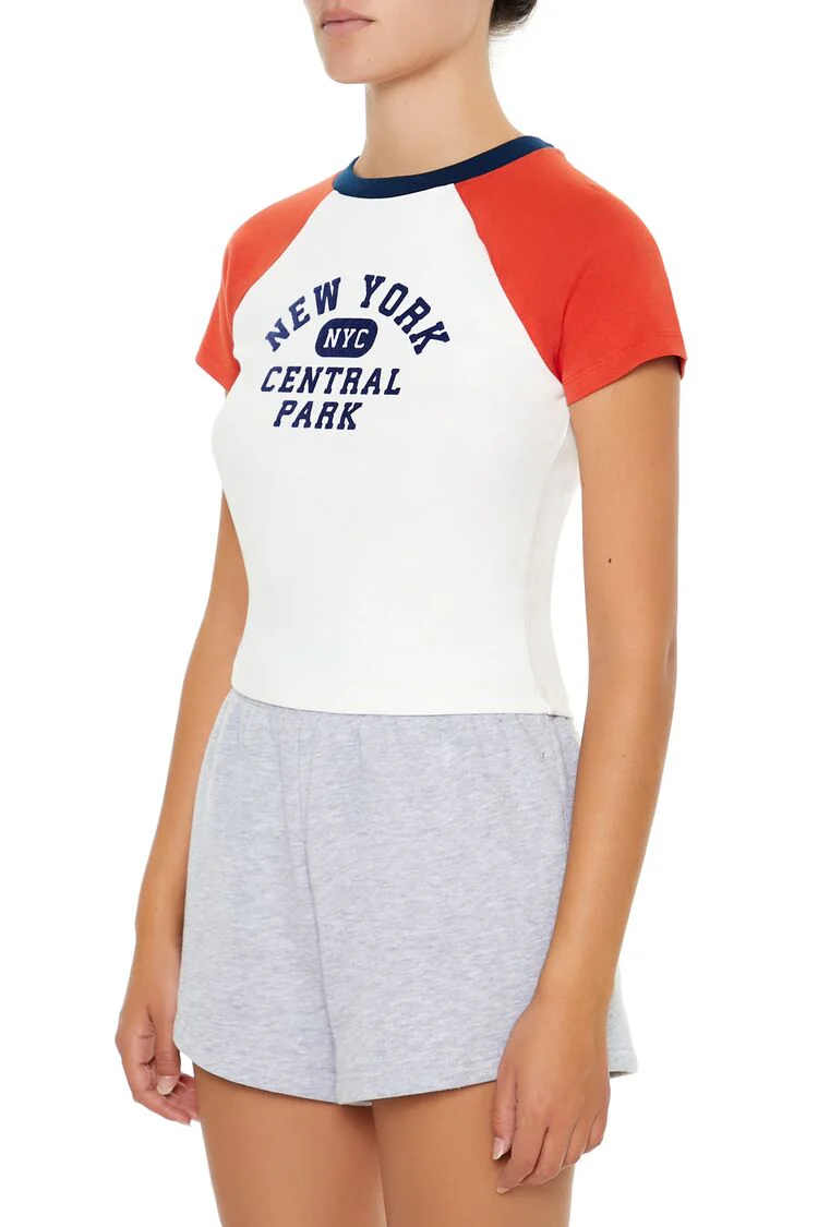 New York Cropped Raglan Tee - Image 4