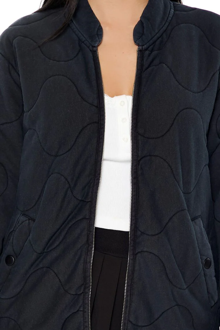 Quilted Zip-Up Jacket - Image 3