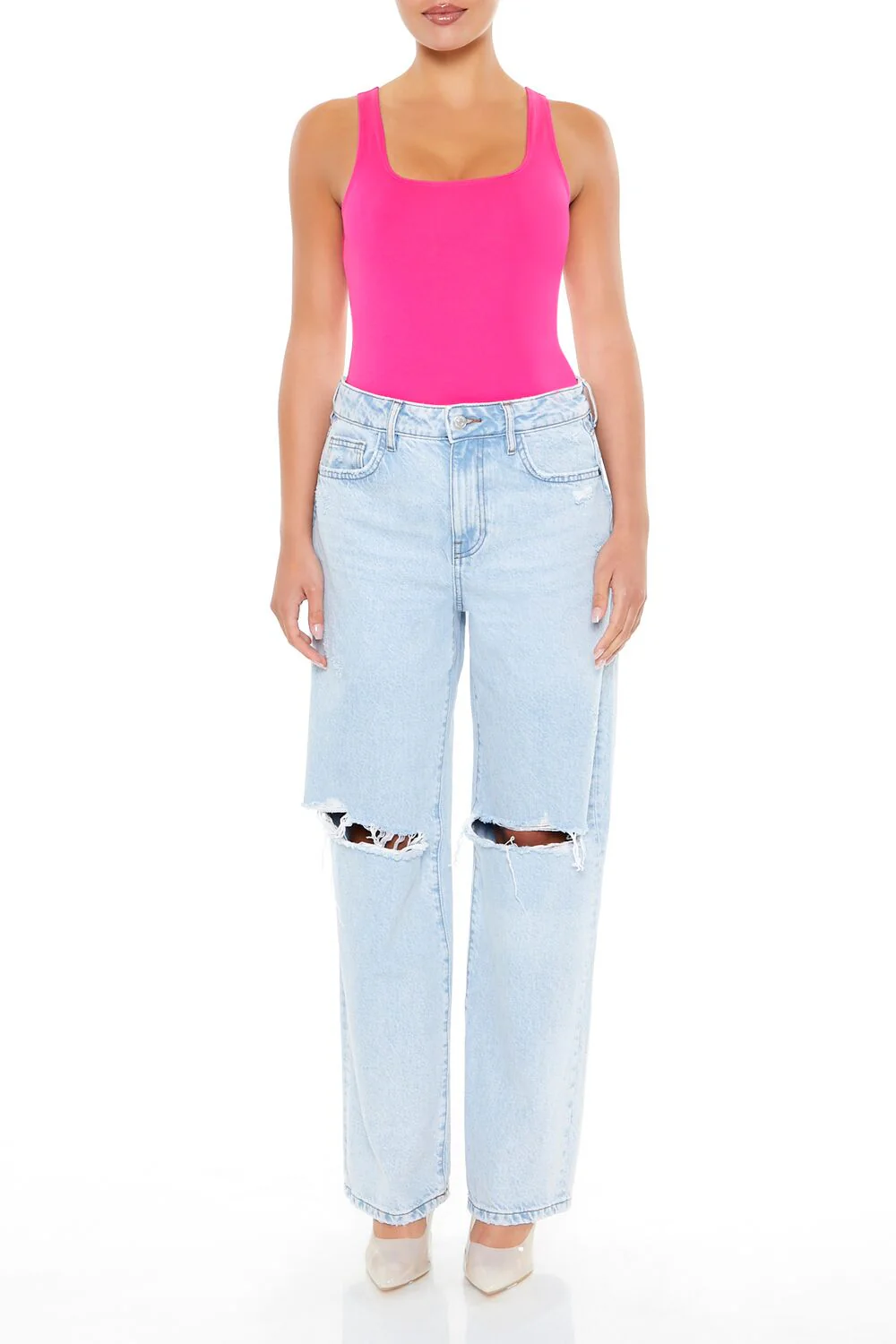 Ponte Knit Tank Bodysuit - Image 14