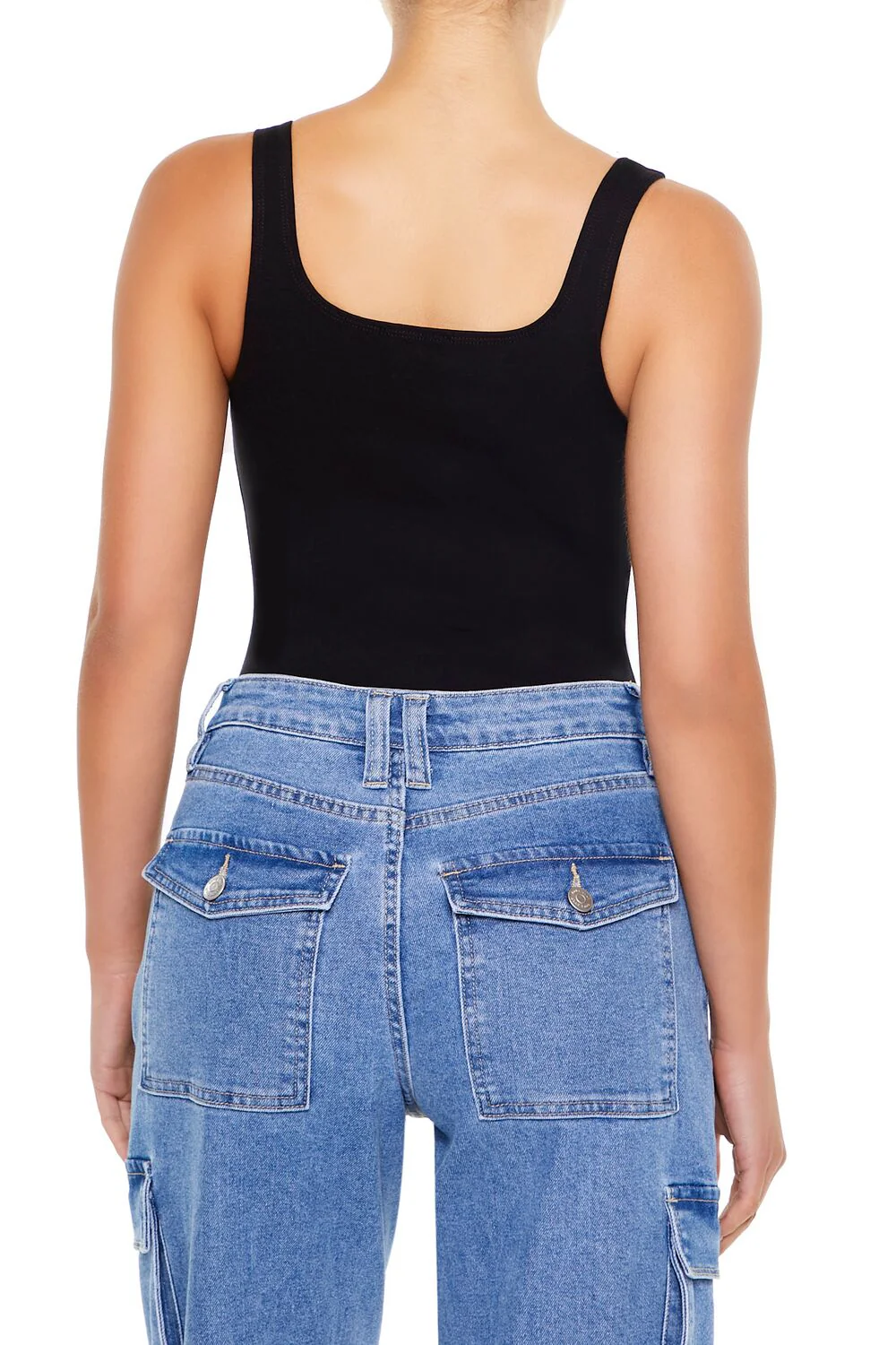 Ponte Knit Tank Bodysuit - Image 3