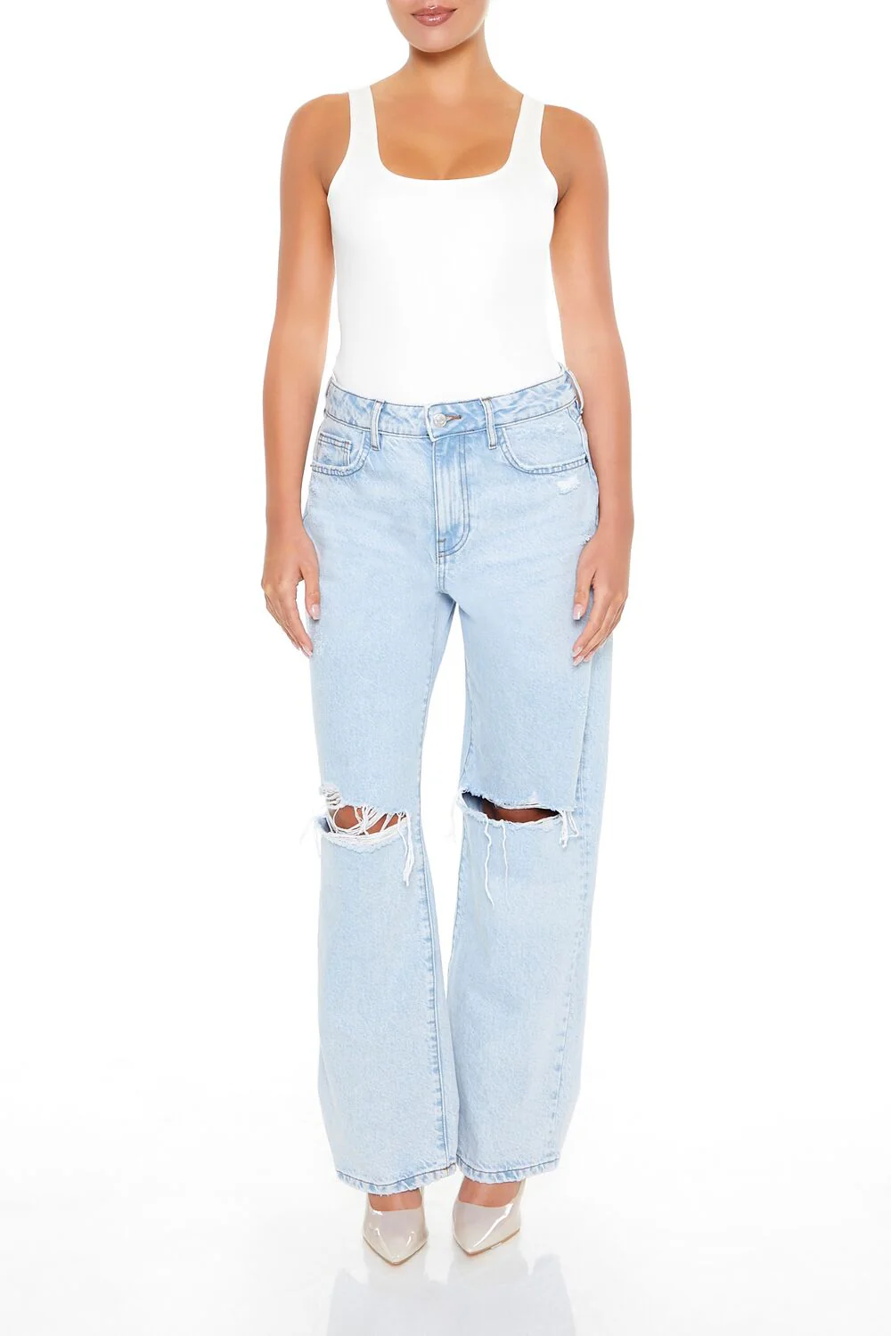 Ponte Knit Tank Bodysuit - Image 9