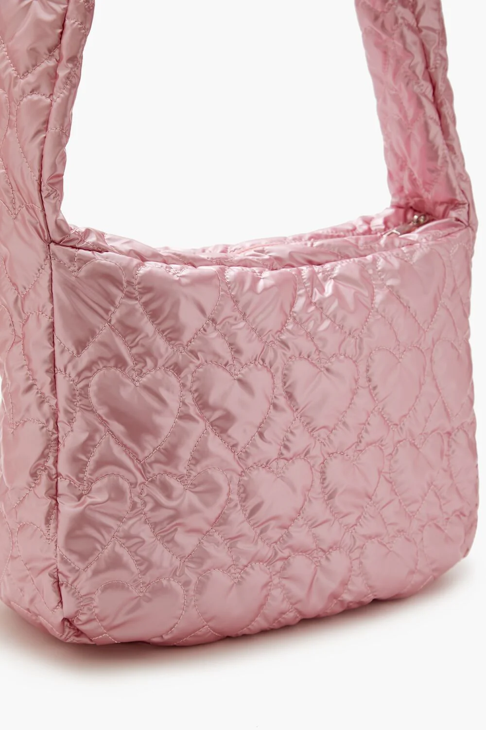 Metallic Heart-Quilted Shoulder Bag - Image 4