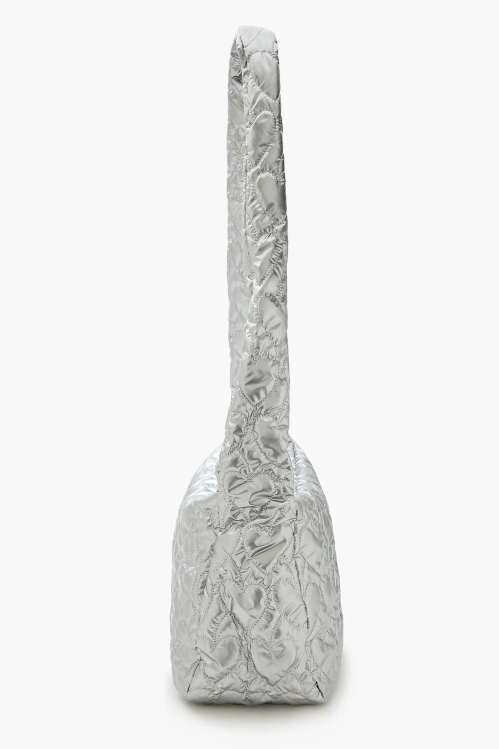 Metallic Heart-Quilted Shoulder Bag - Image 7