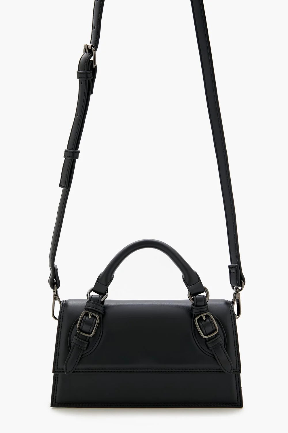 Buckled Faux Leather Crossbody Bag - Image 6