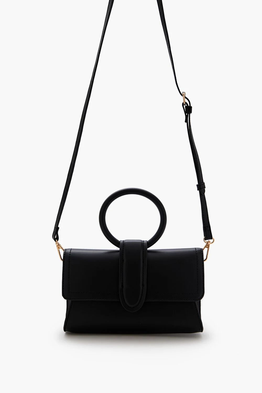 Faux Leather O-Ring Crossbody Bag - Image 2