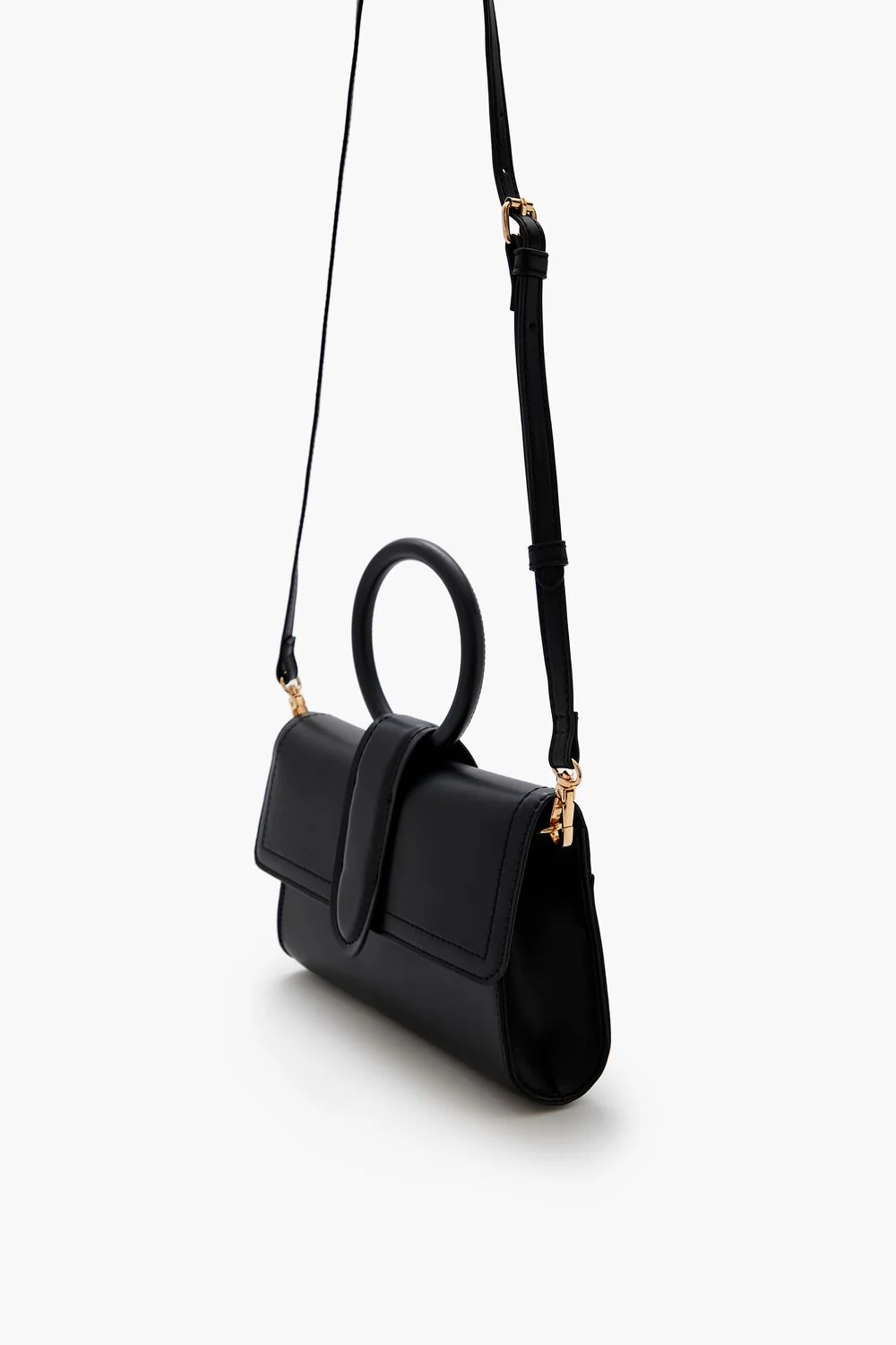 Faux Leather O-Ring Crossbody Bag - Image 3