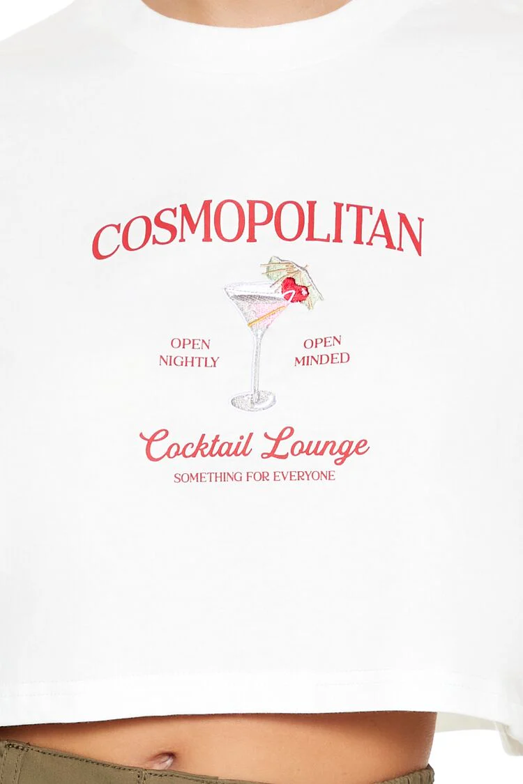 Cosmopolitan Cocktail Cropped Tee - Image 3