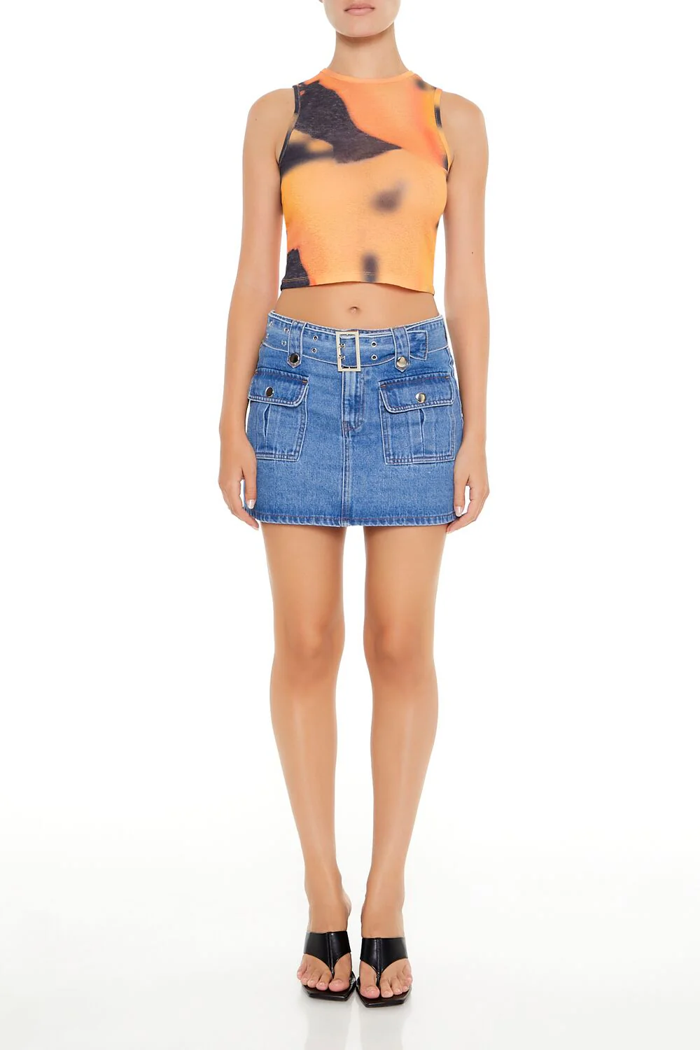 Cropped Tie-Dye Tank Top - Image 2