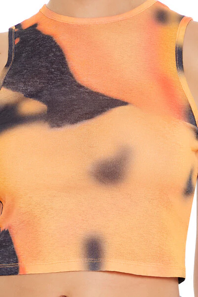 Cropped Tie-Dye Tank Top - Image 3