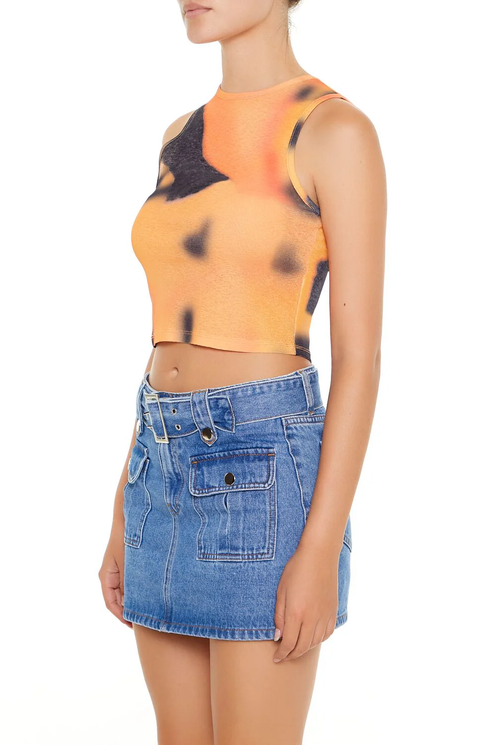 Cropped Tie-Dye Tank Top - Image 4