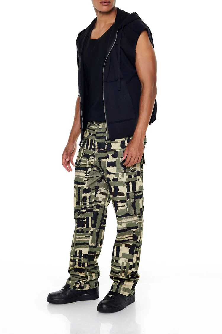 Geo Straight Cargo Pants - Image 3