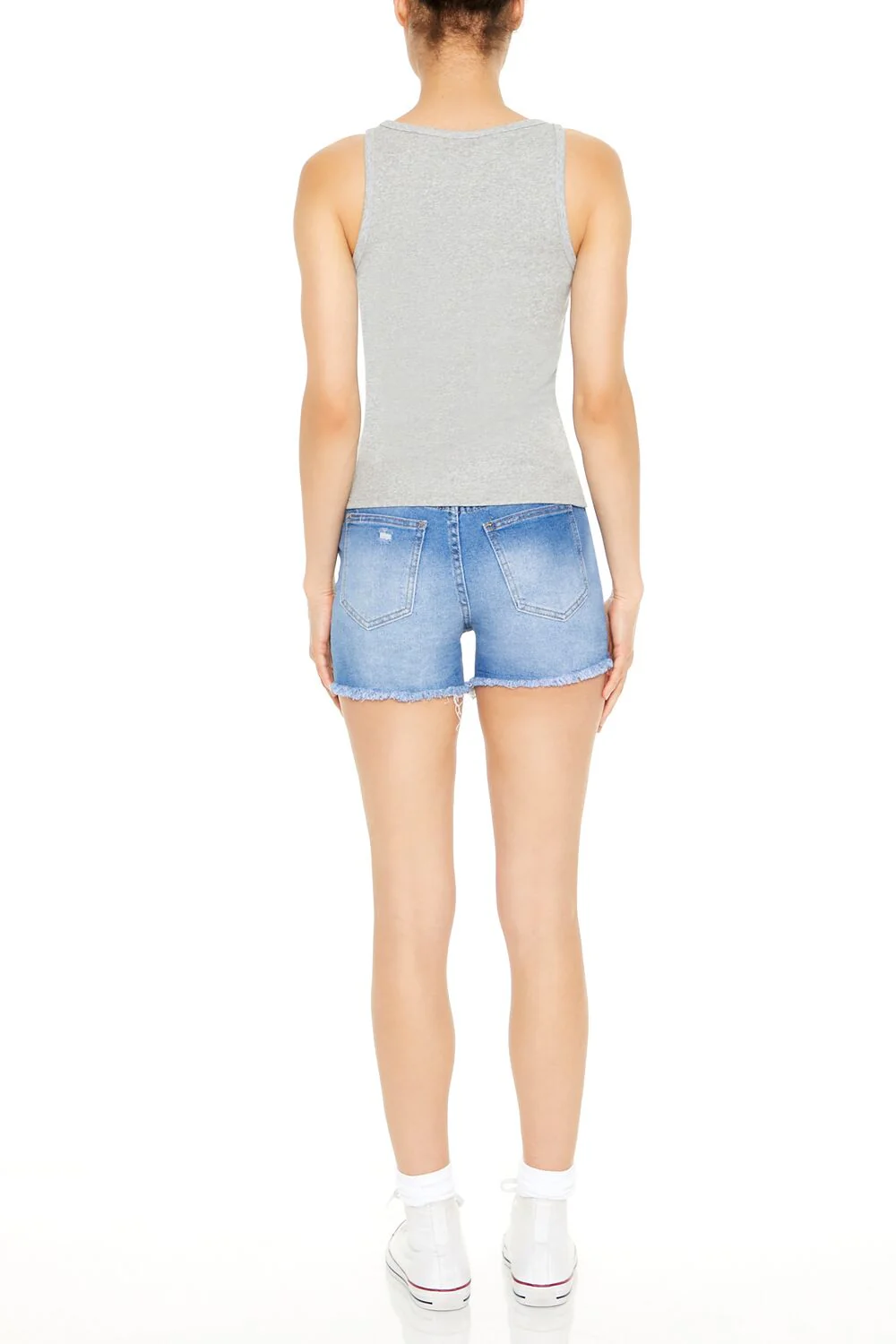 Buttoned Denim Shorts - Image 3