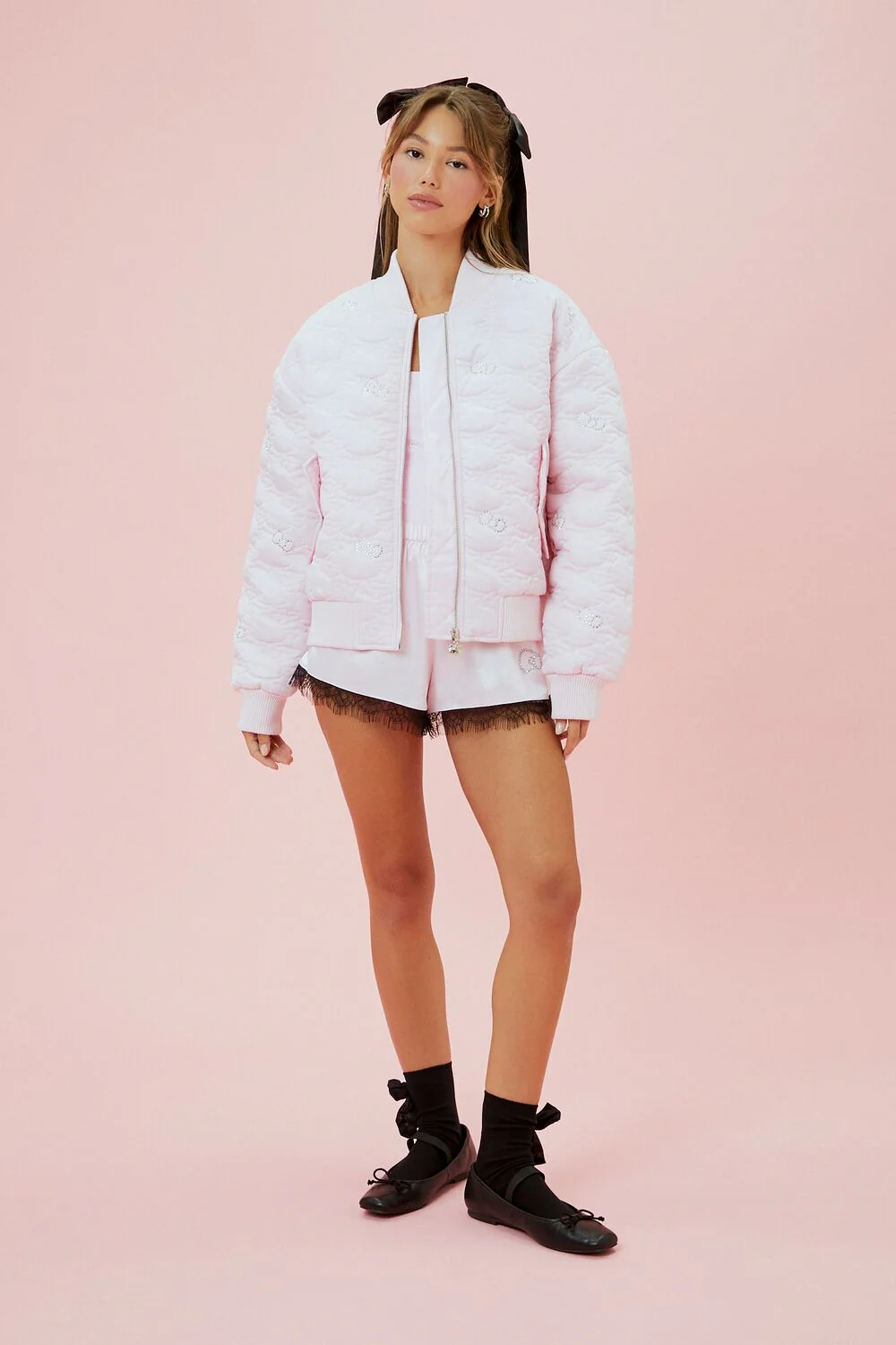 Hello Kitty Rhinestone Bomber Jacket - Image 2