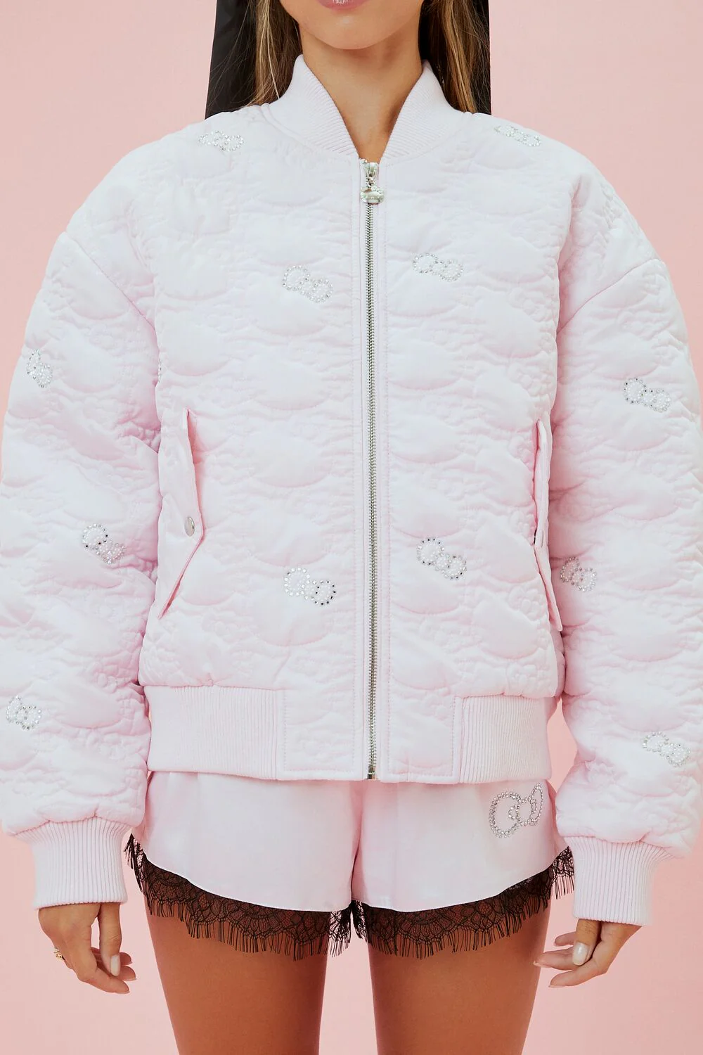 Hello Kitty Rhinestone Bomber Jacket - Image 3