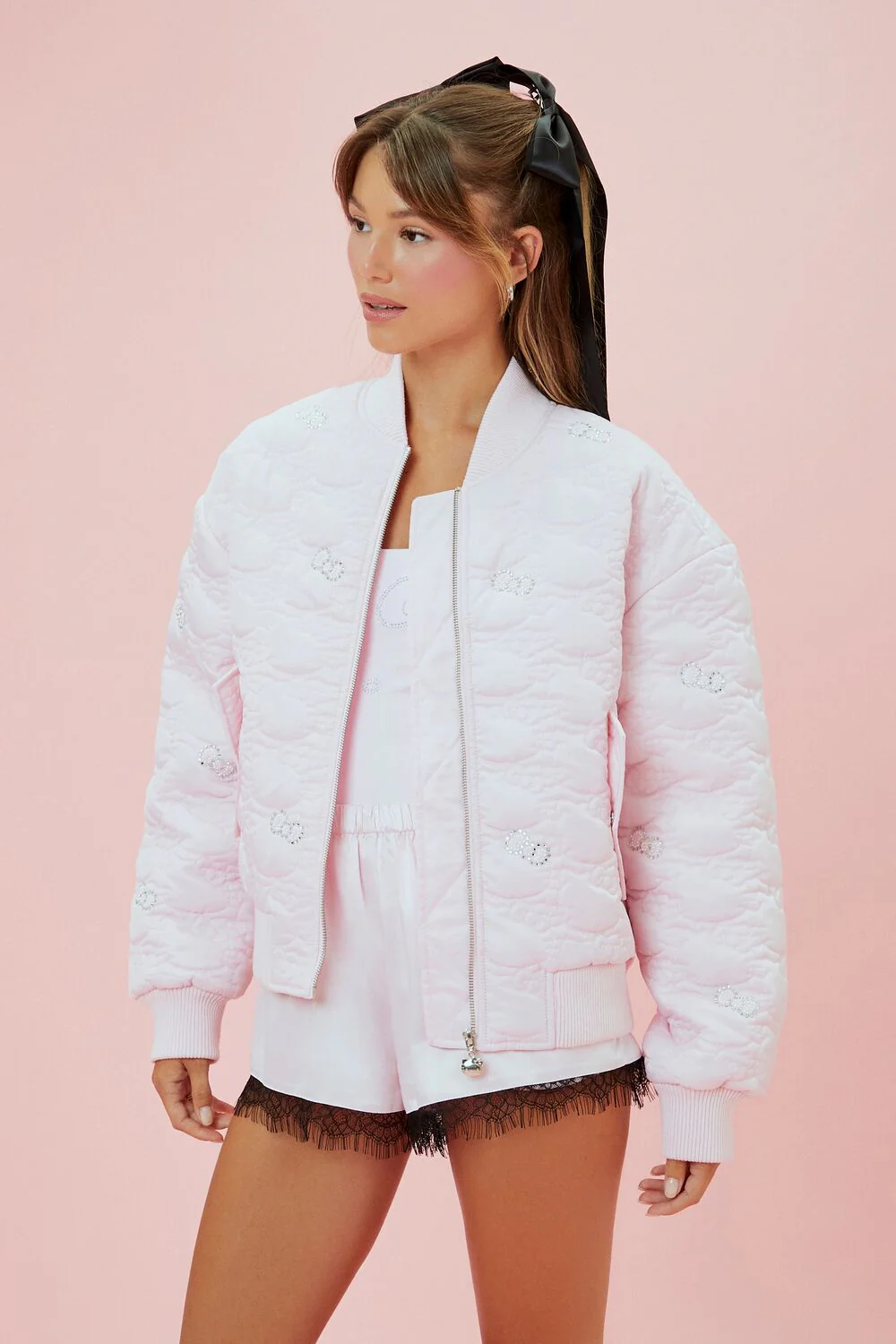Hello Kitty Rhinestone Bomber Jacket - Image 4