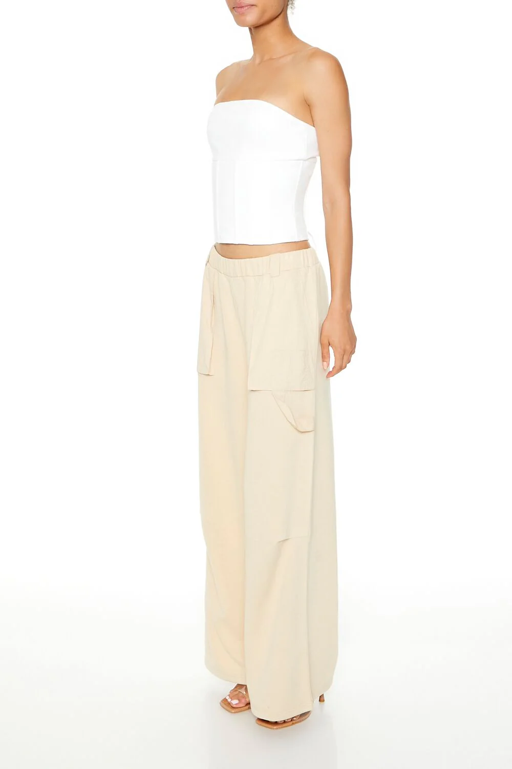 Fleece Wide-Leg Utility Pants - Image 3