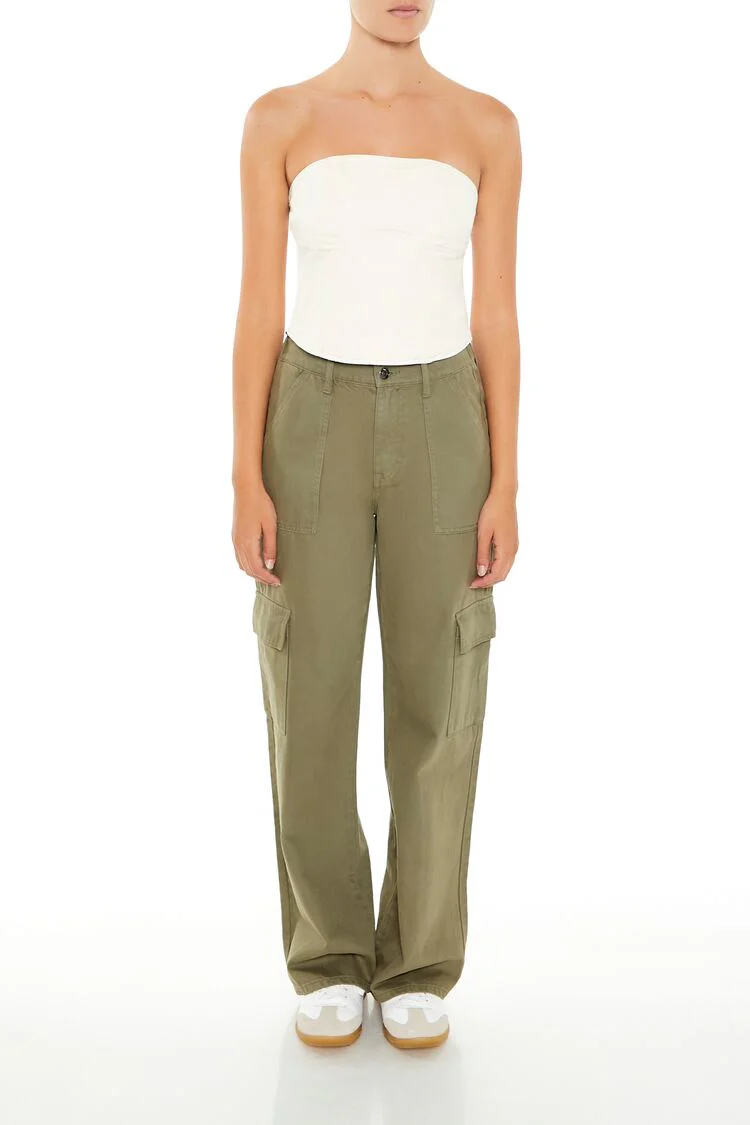 Strappy Twill Tube Top - Image 2