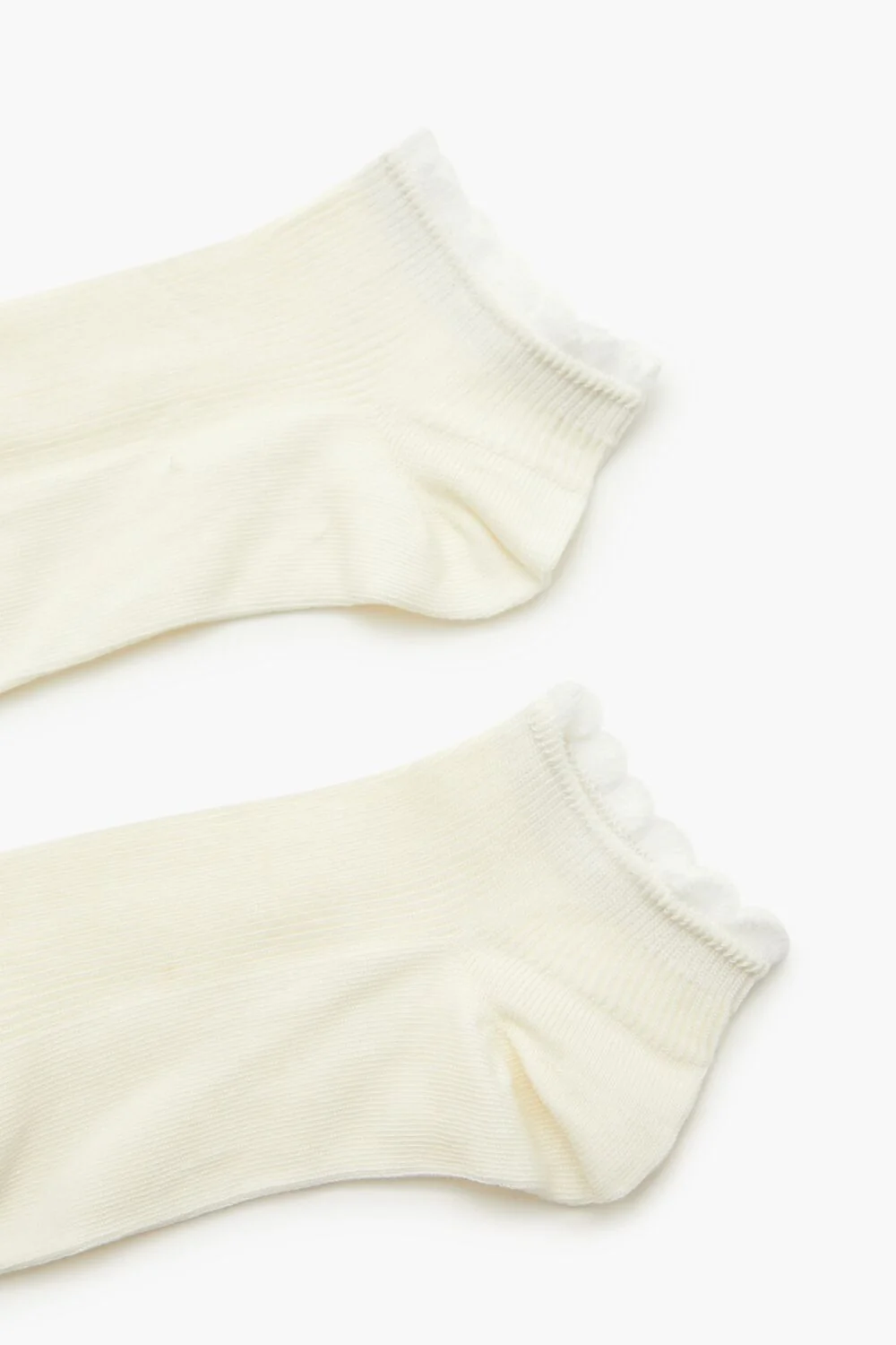 Ruffle-Trim Ankle Socks Set - 3 pack - Image 3