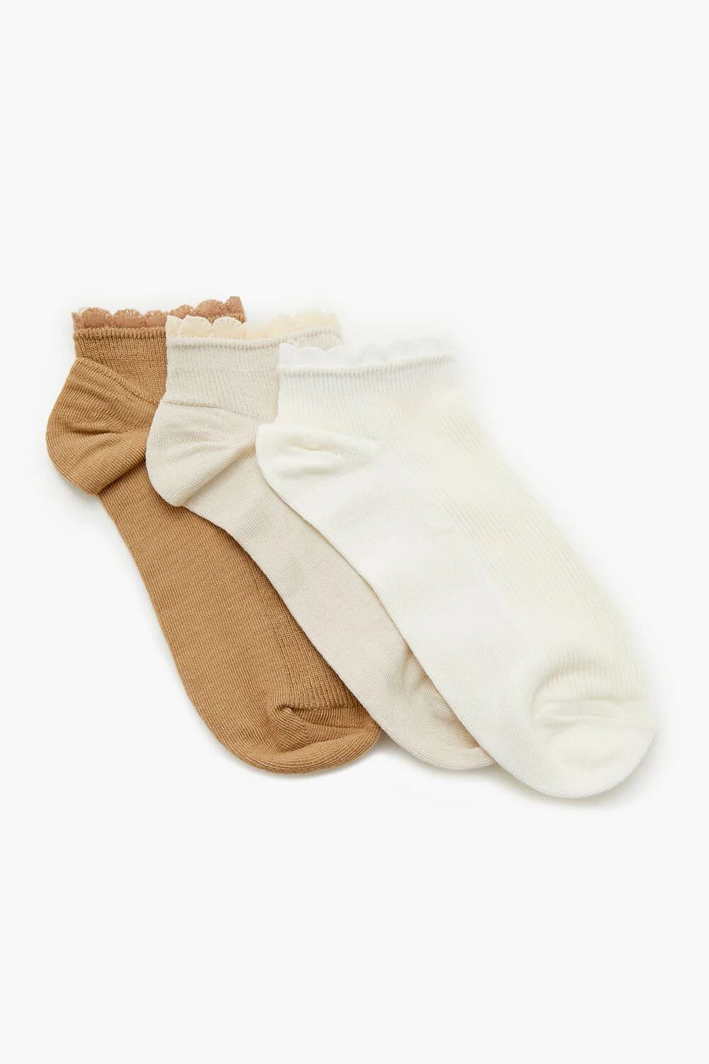 Ruffle-Trim Ankle Socks Set - 3 pack - Image 9