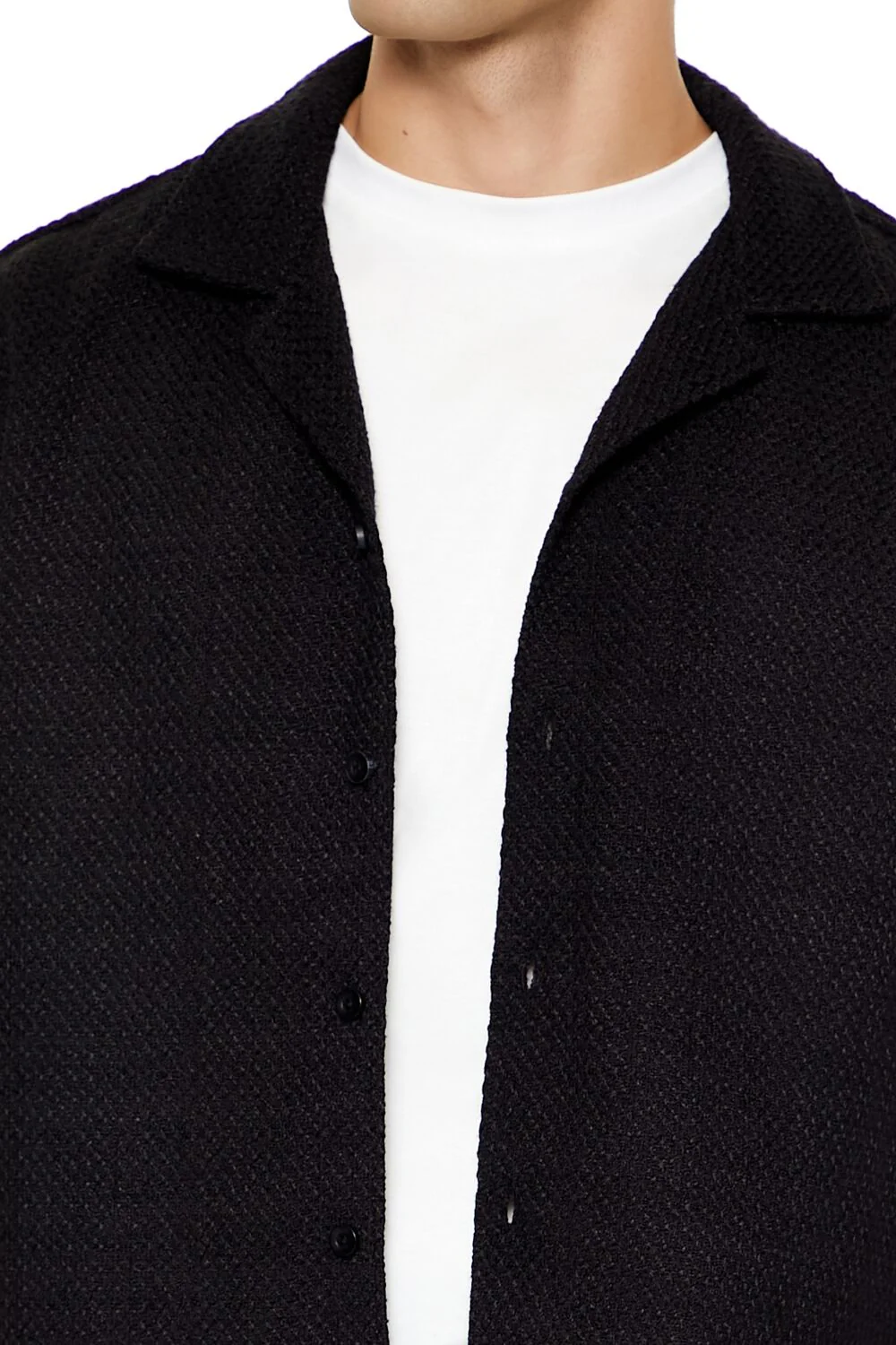 Boxy Cropped Boucle Shirt - Image 3