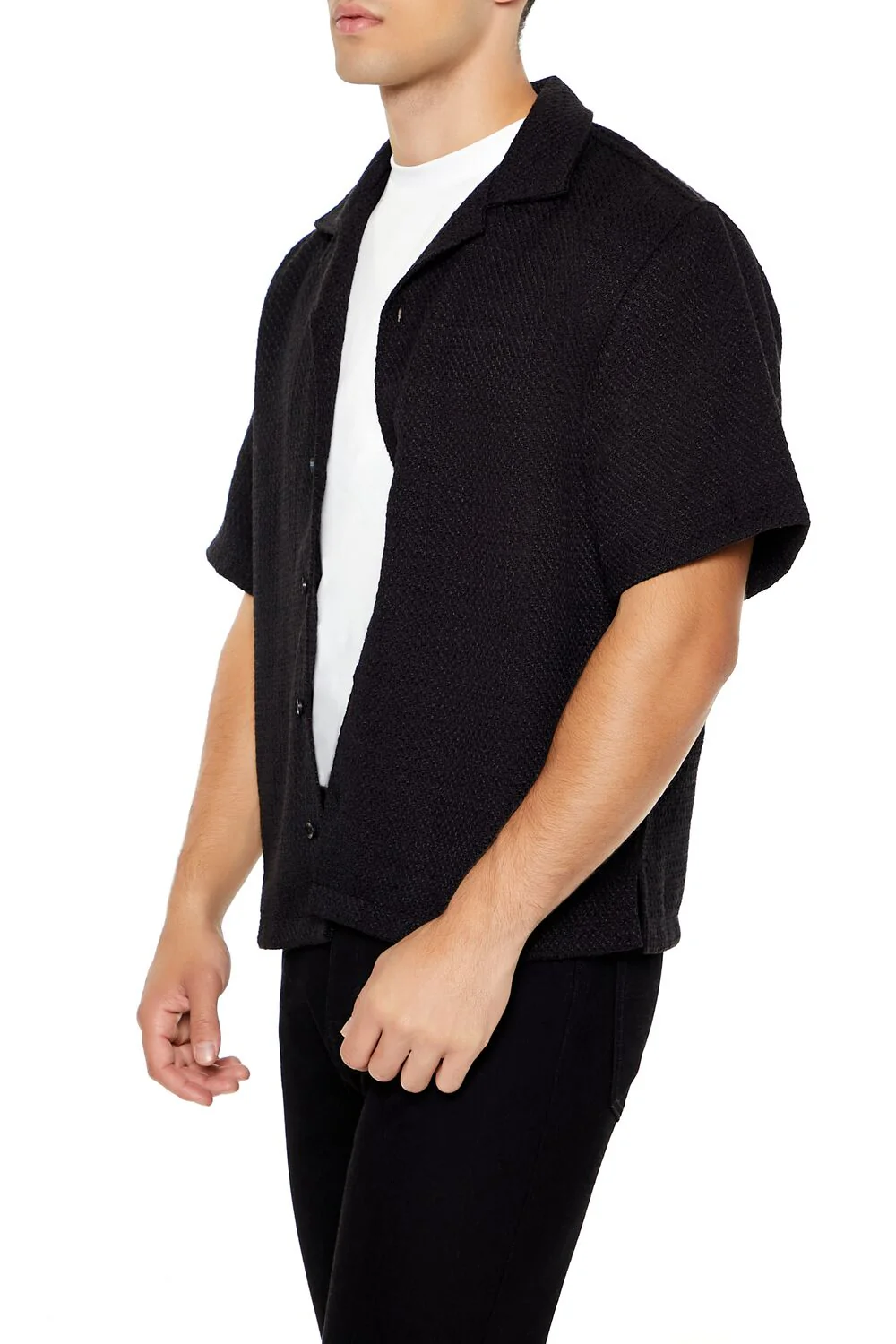 Boxy Cropped Boucle Shirt - Image 4