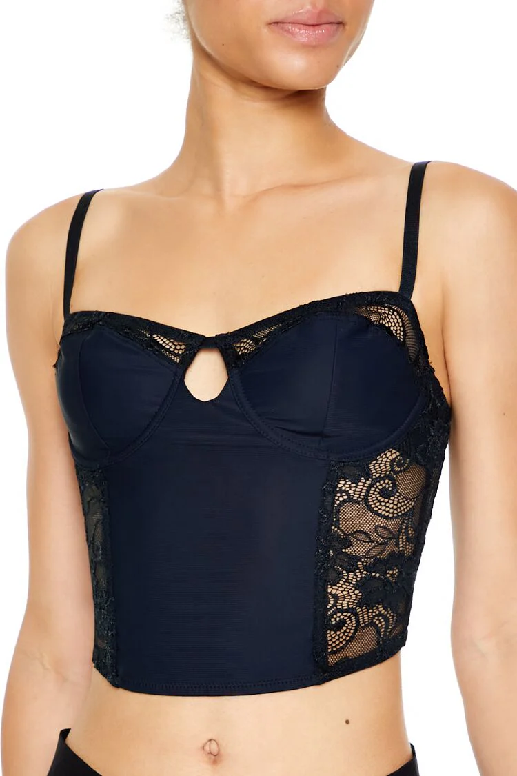 Sheer Lace Underwire Corset Bra - Image 2