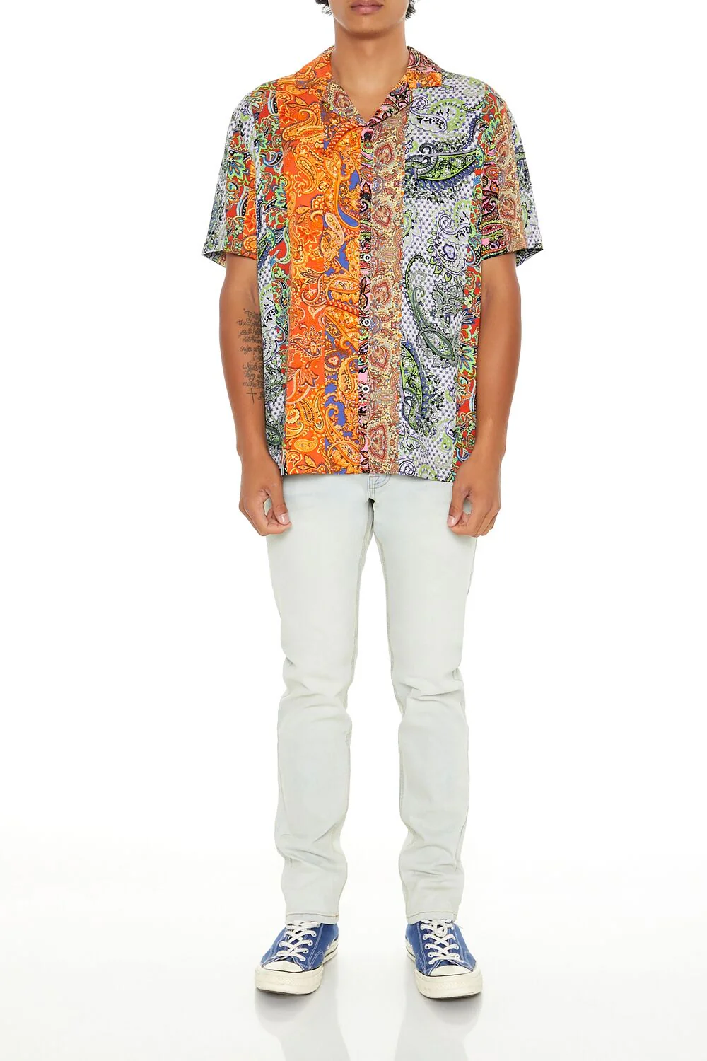 Mixed Paisley Print Rayon Shirt - Image 2