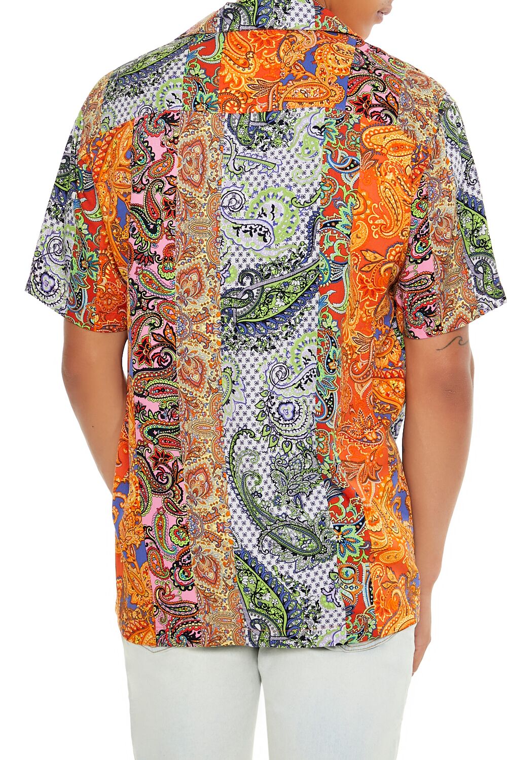 Mixed Paisley Print Rayon Shirt - Image 4