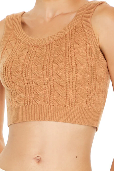 Cable Sweater-Knit Crop Top - Image 3