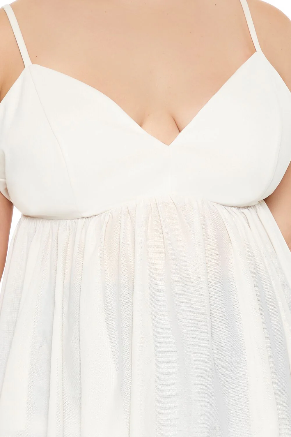 Plus Size Sheer Mesh Flounce Cami - Image 8