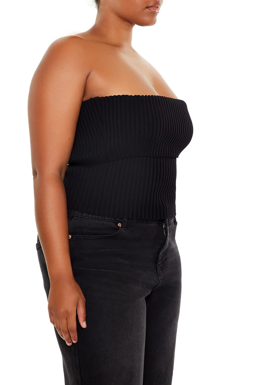 Ribbed Sweater-Knit Tube Top - Image 4