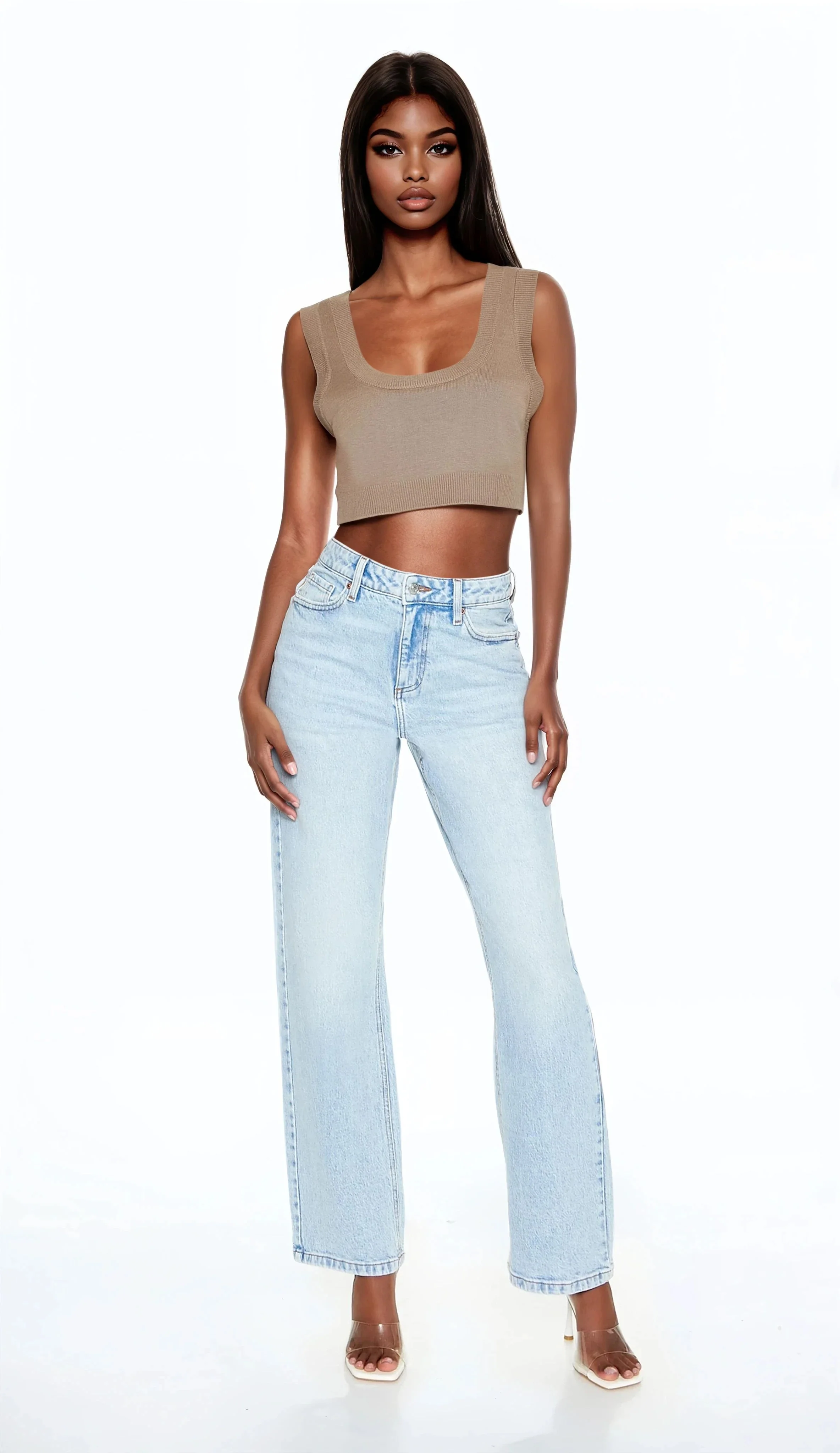 Cropped Sweater Vest - Image 2