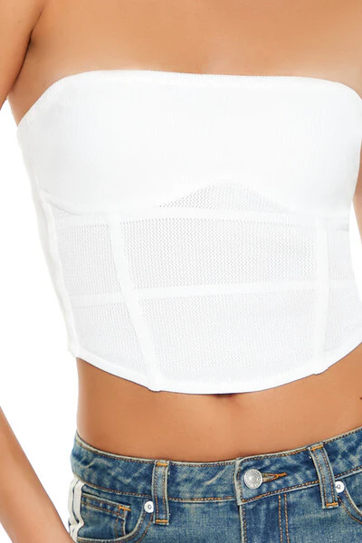 Sweater-Knit Tube Crop Top - Image 3
