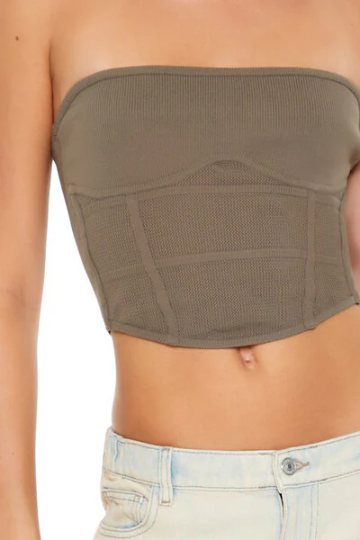 Sweater-Knit Tube Crop Top - Image 8