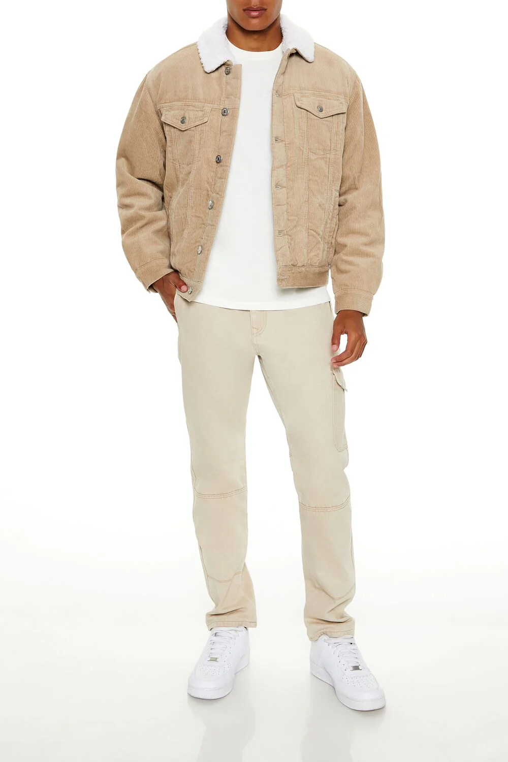 Faux Shearling-Trim Trucker Jacket - Image 2