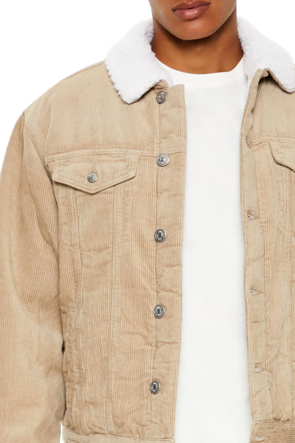 Faux Shearling-Trim Trucker Jacket - Image 3