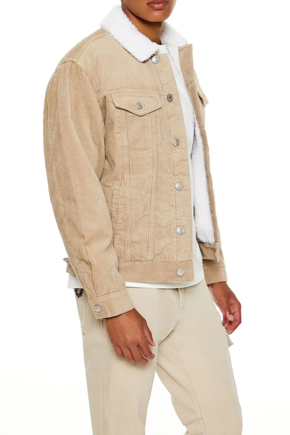 Faux Shearling-Trim Trucker Jacket - Image 4
