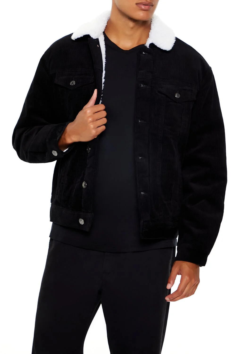 Faux Shearling-Trim Trucker Jacket - Image 6